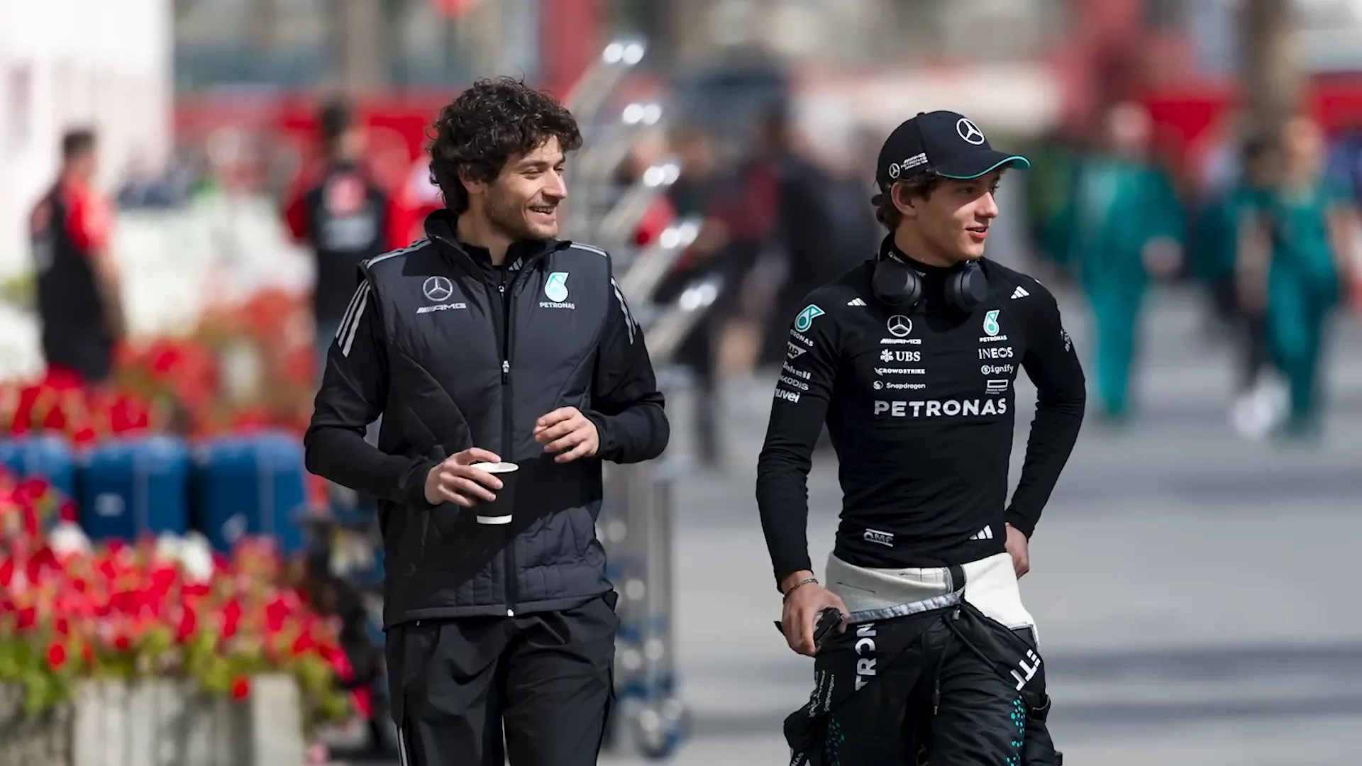 Kimi Antonelli with his father