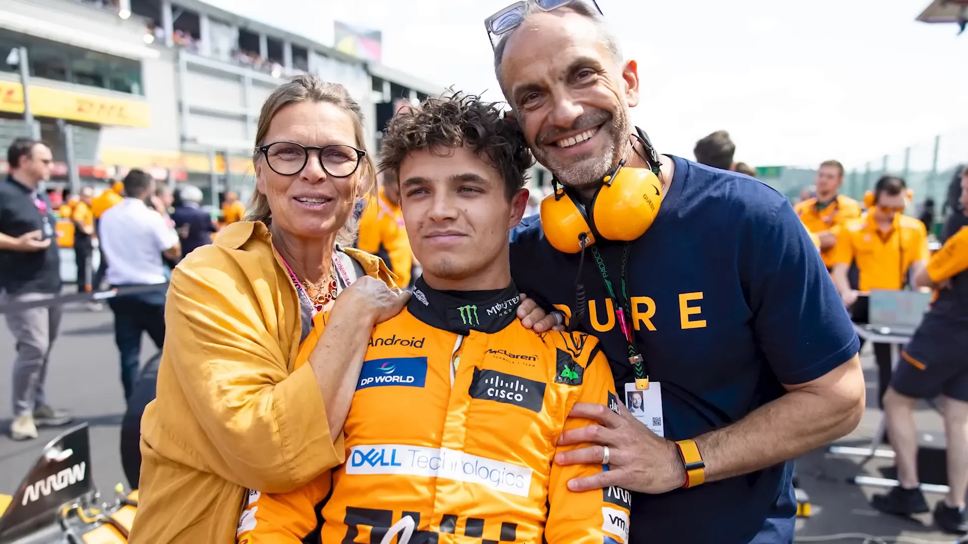 Lando Norris with his father
