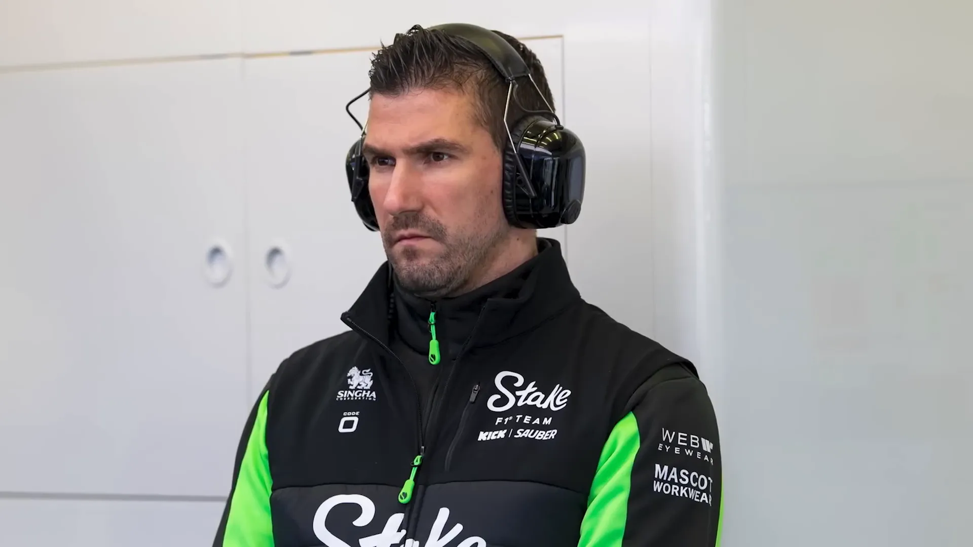 Nico Hulkenberg with his manager