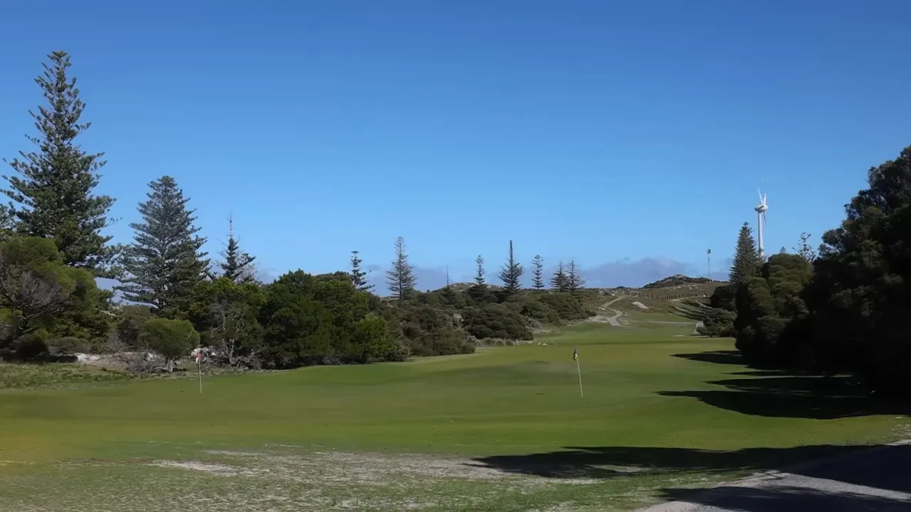 Rottnest Island golf course fairway and green landscape view