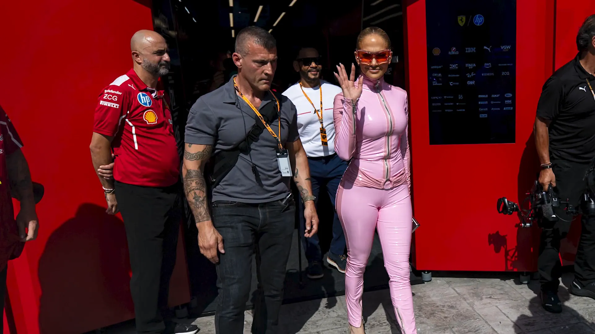 J Lo at the track