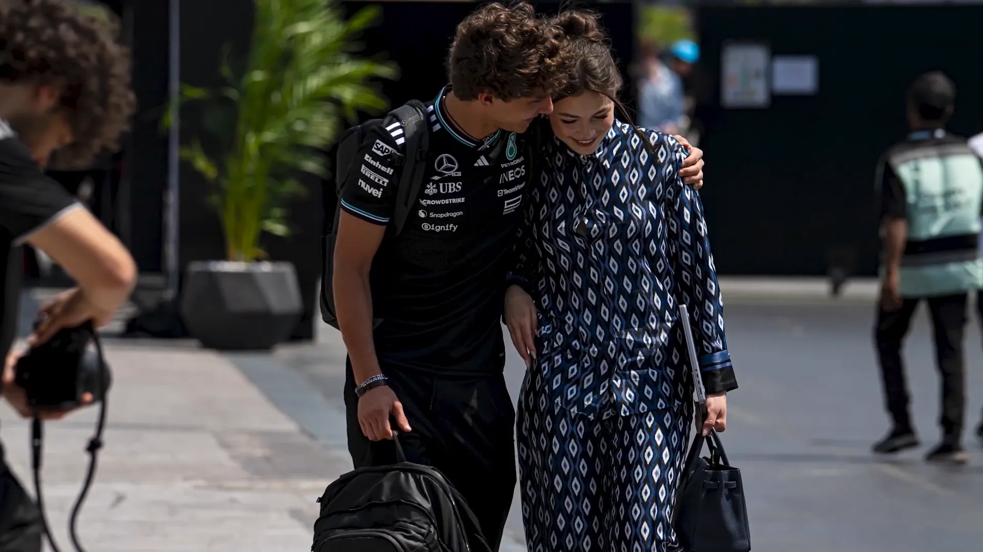 Kimi Antonelli with girlfriend Eliska