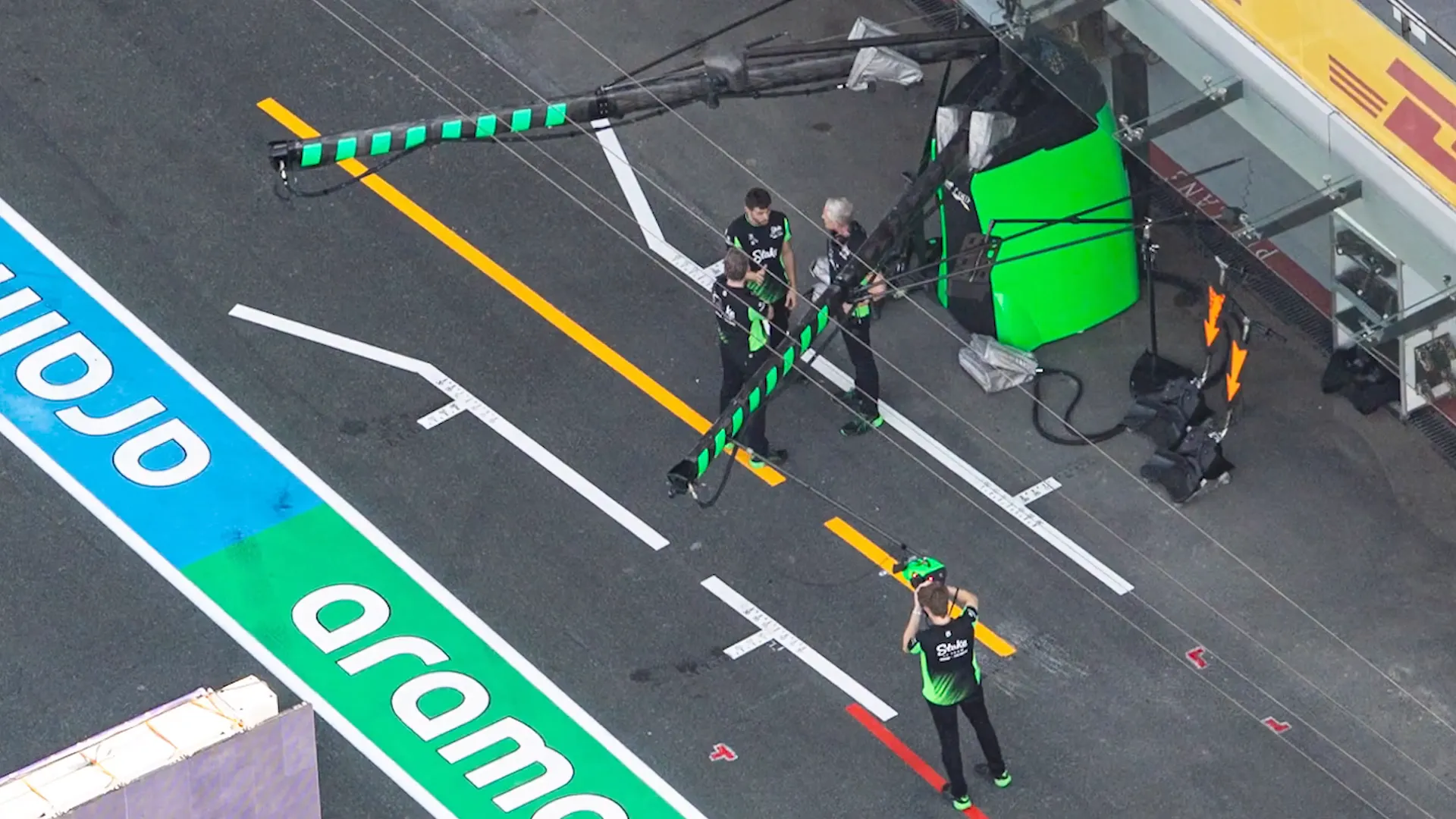 Pit boxes from above