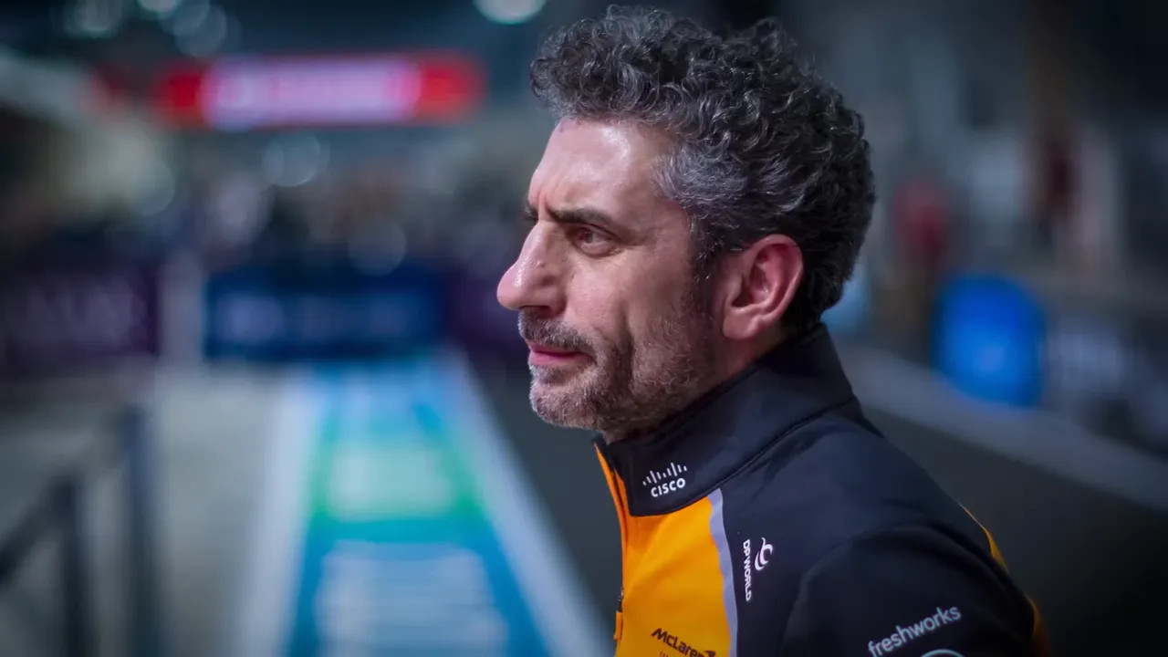 Gianpiero Lambiase side profile in McLaren team attire