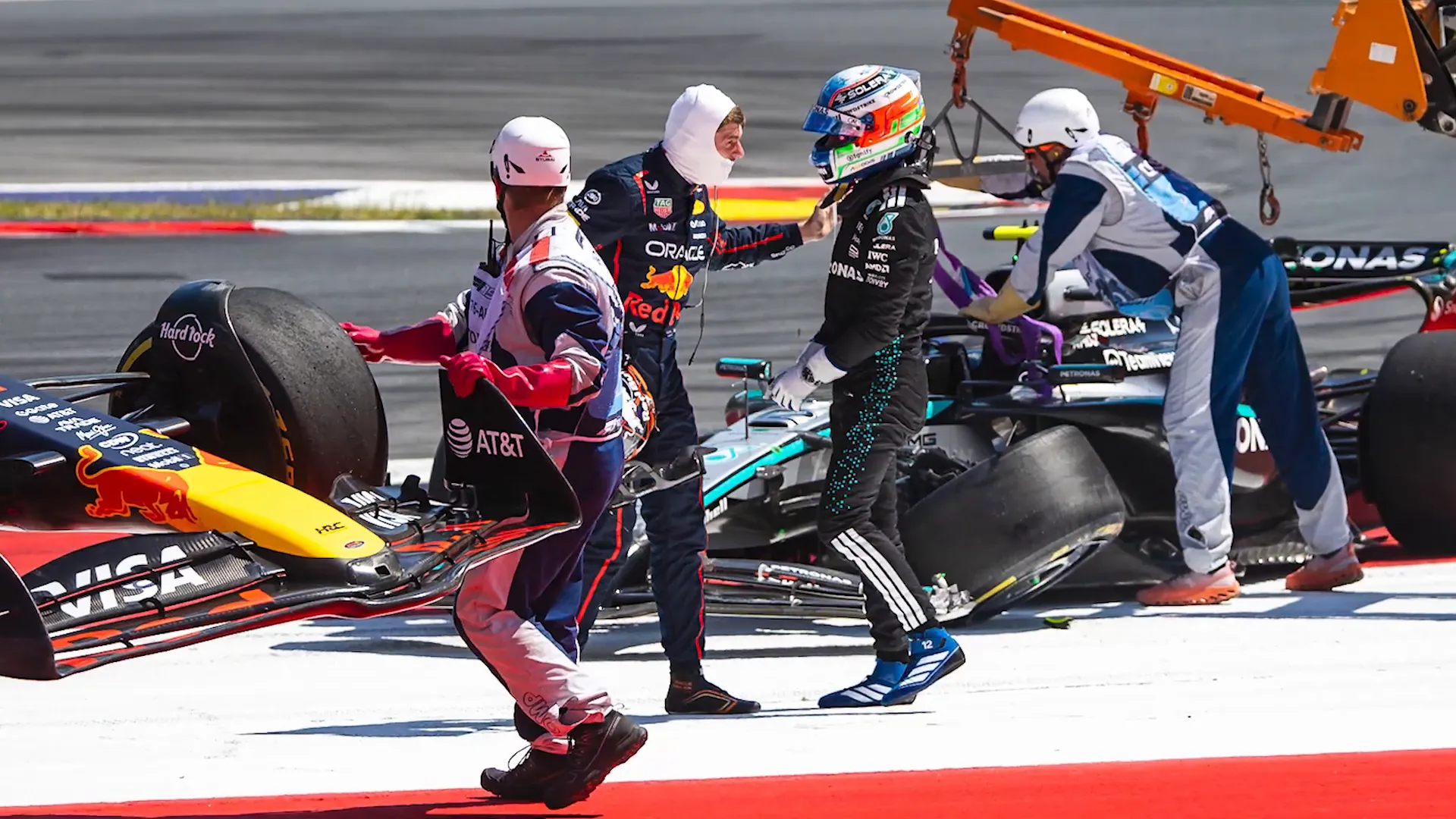 Carlos Sainz brake fire at Austrian GP