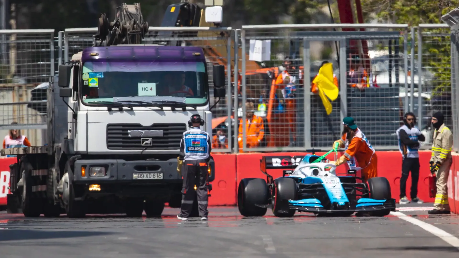 Overhead sign collapse at Austrian GP