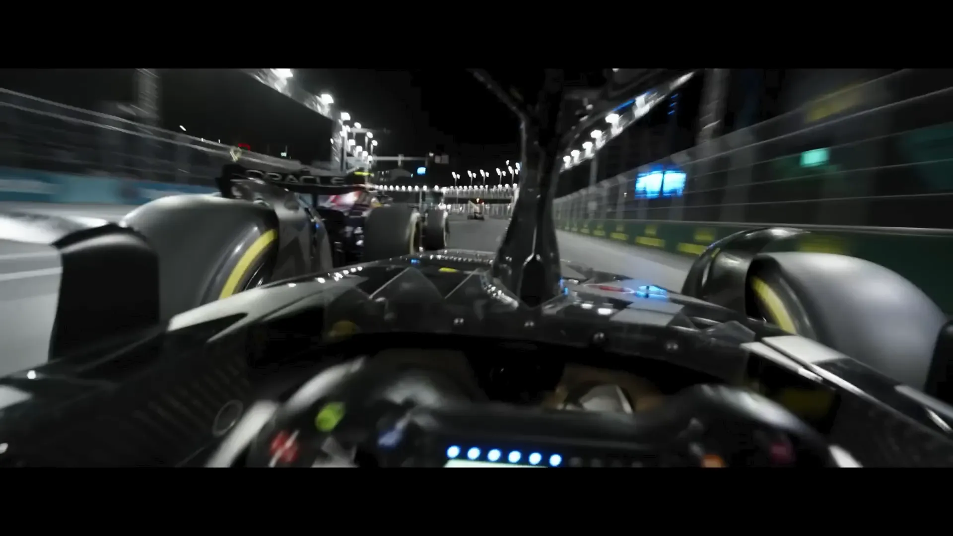Apex cars on track during filming