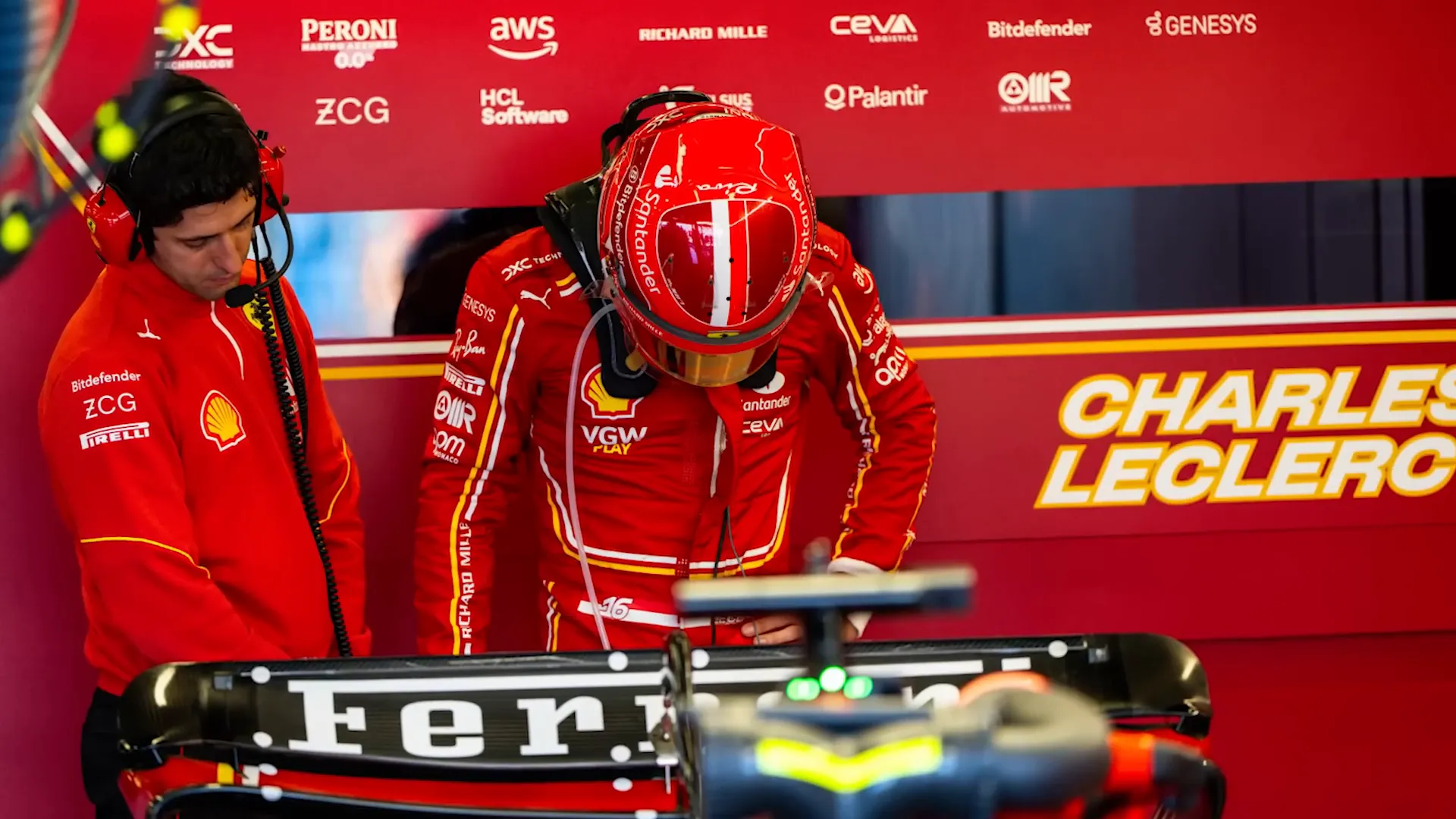 Driver being weighed