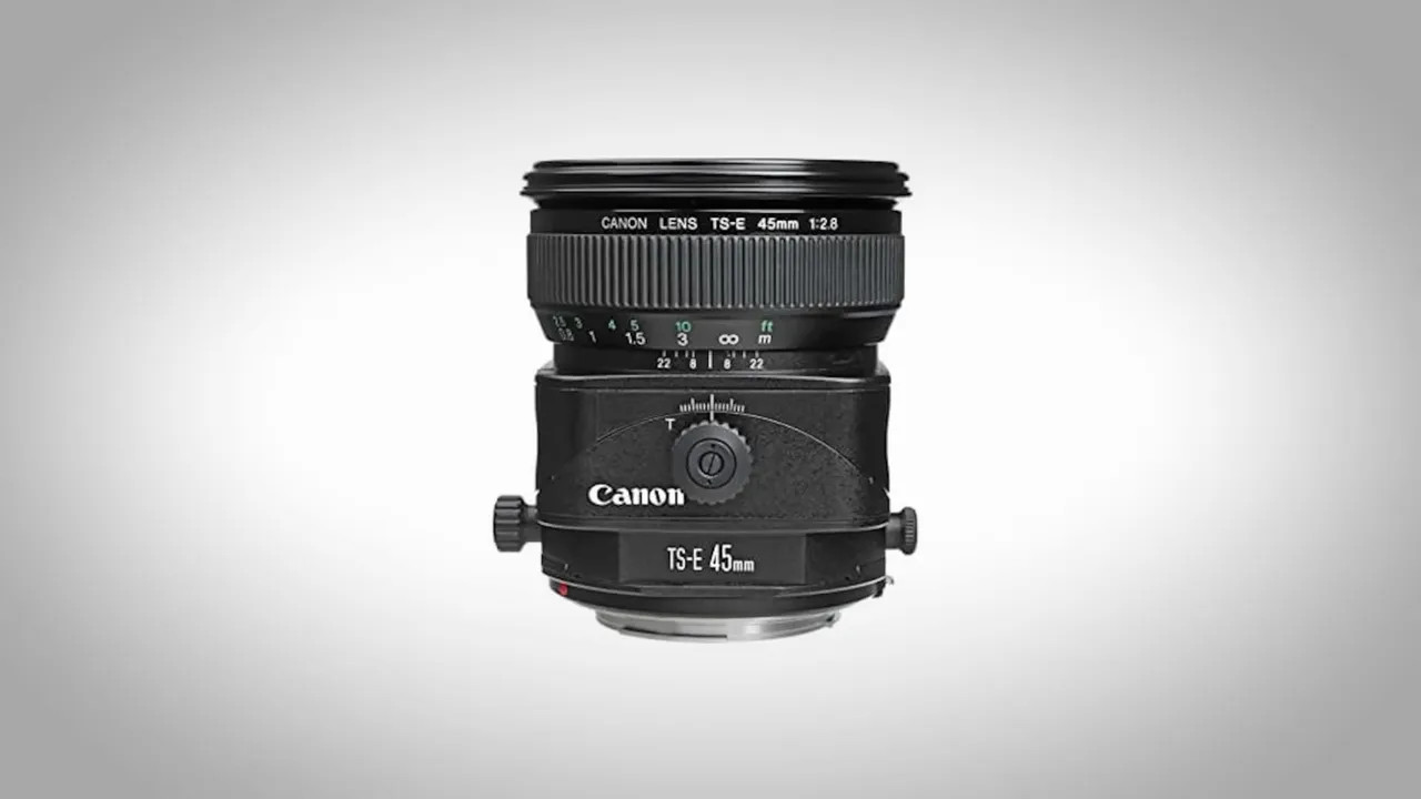 Canon tilt-shift lens product-style close-up