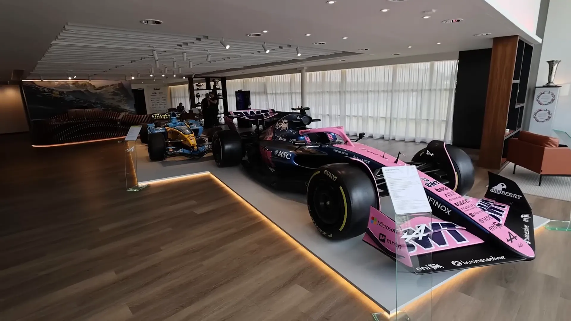 Alpine F1 team headquarters in Enstone surrounded by greenery