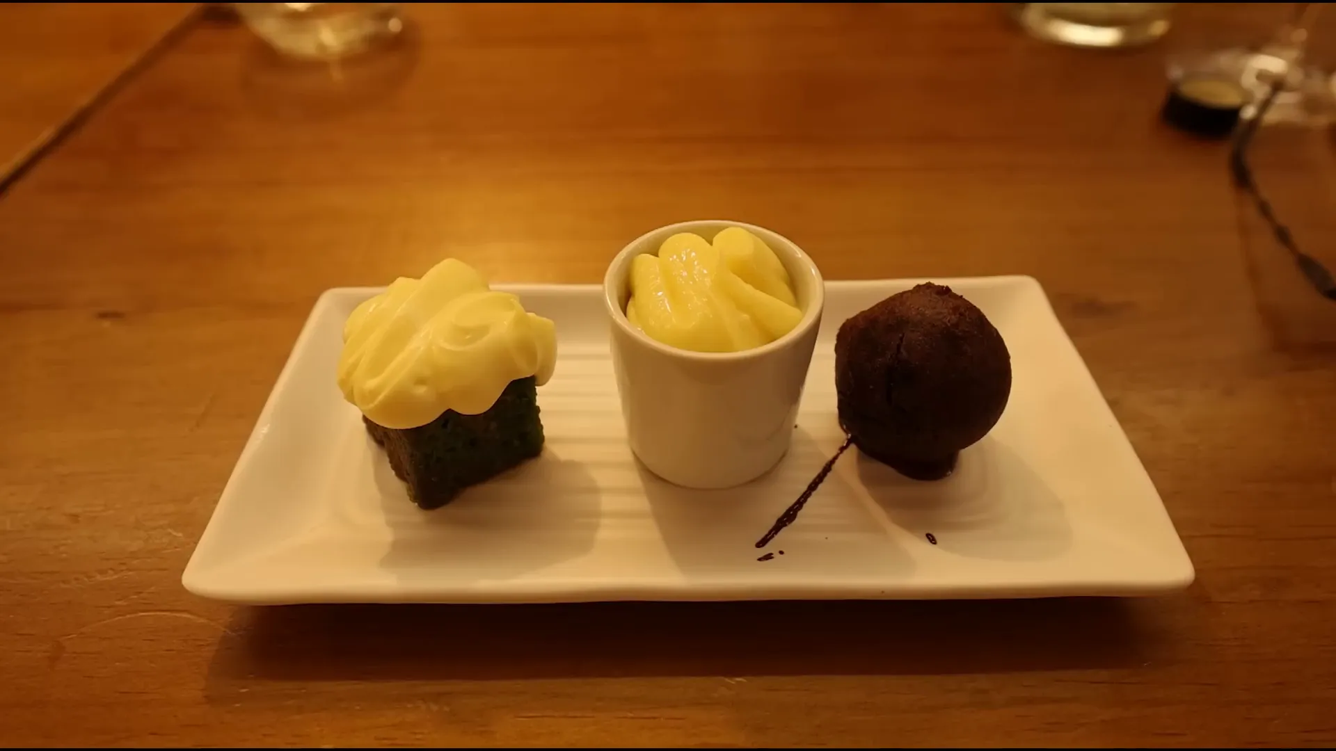Dessert trio at Sybulett restaurant