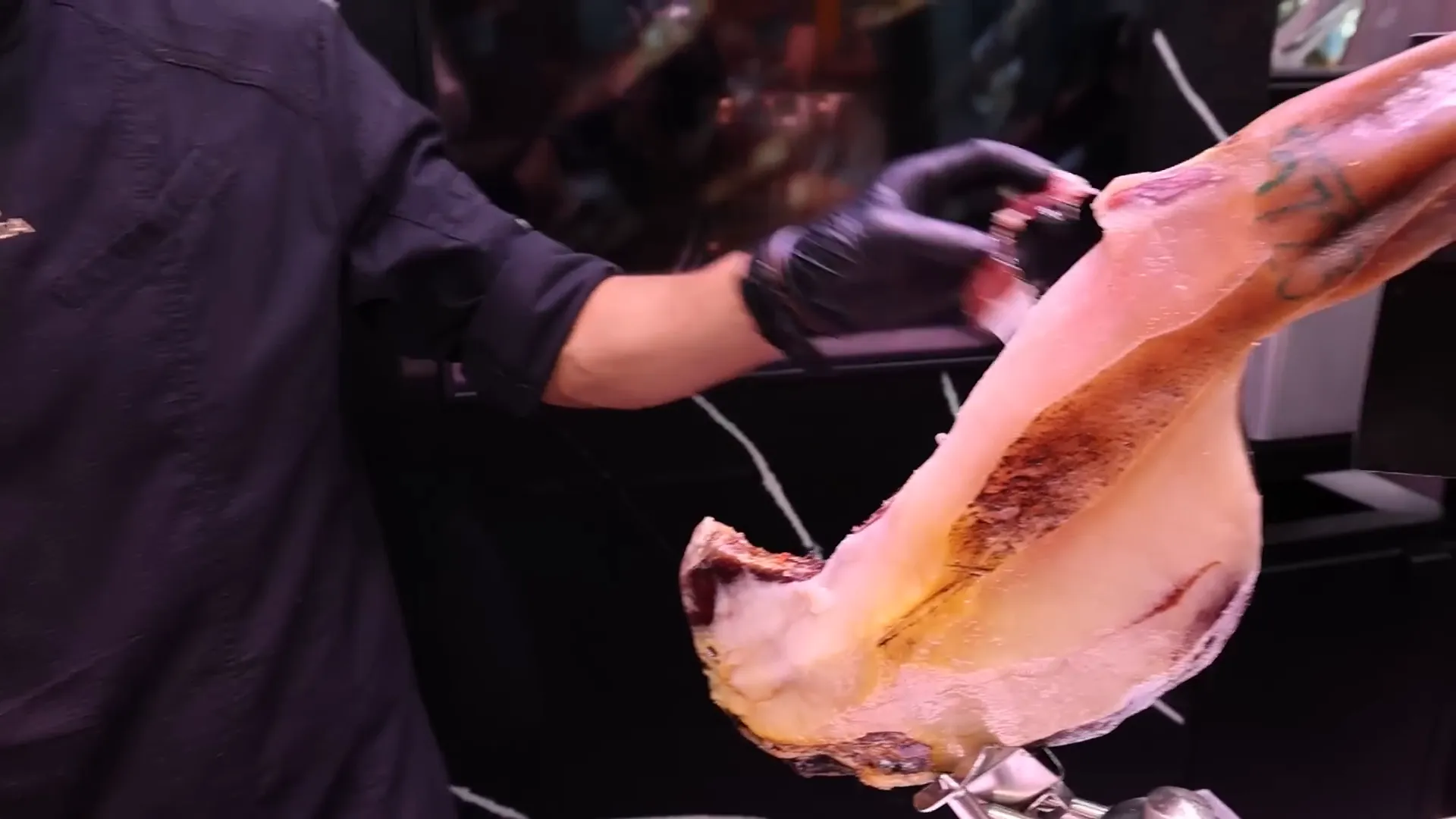 Iberian ham at Mercat de la Boqueria