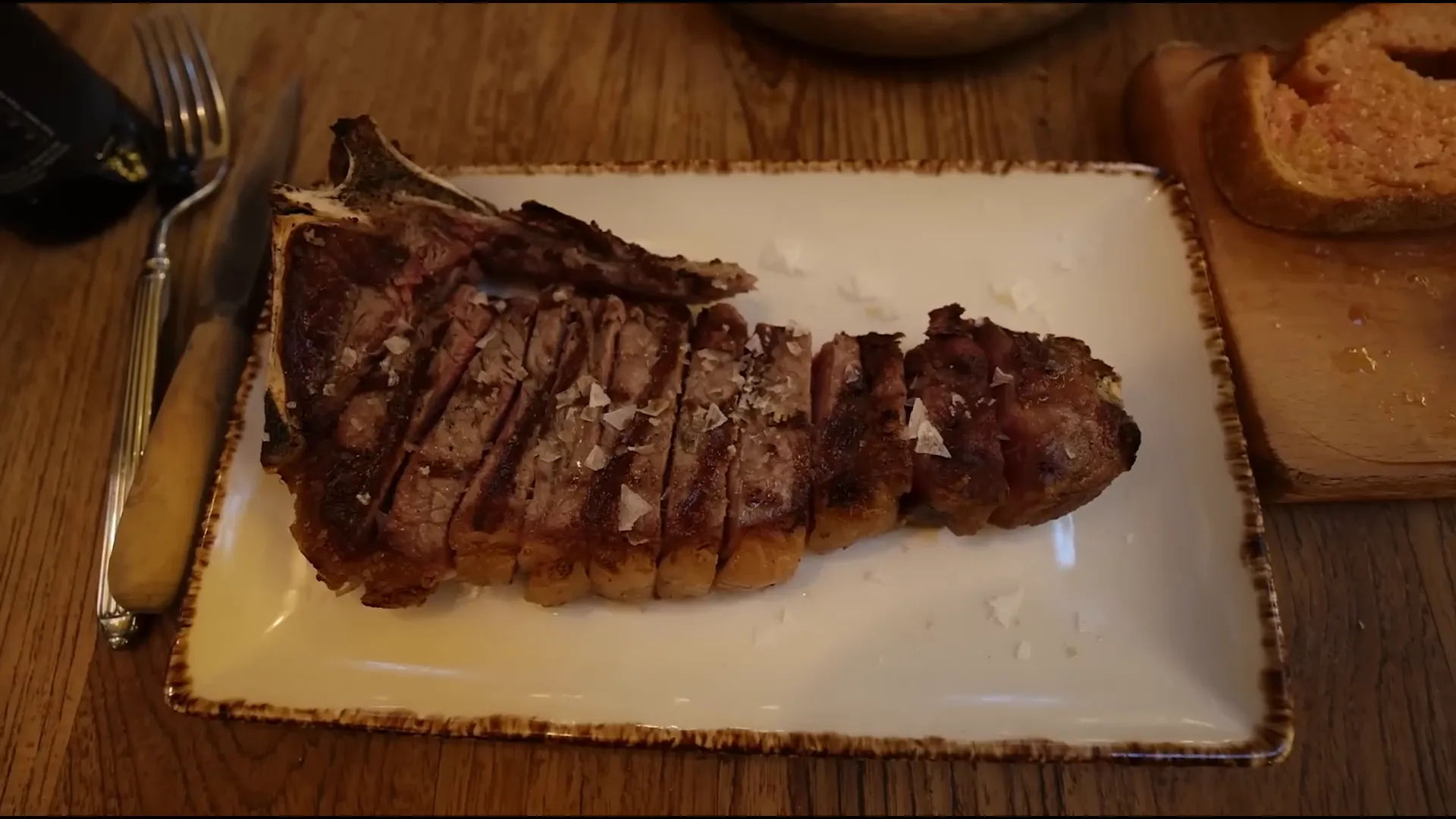 Veal dish with thick-cut chips at El Nacional
