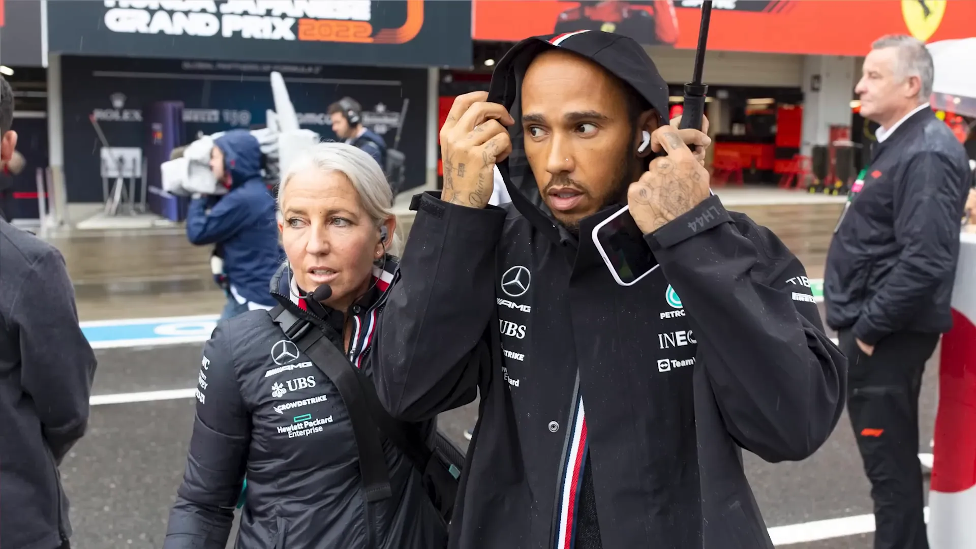 Angela Cullen and Lewis Hamilton together