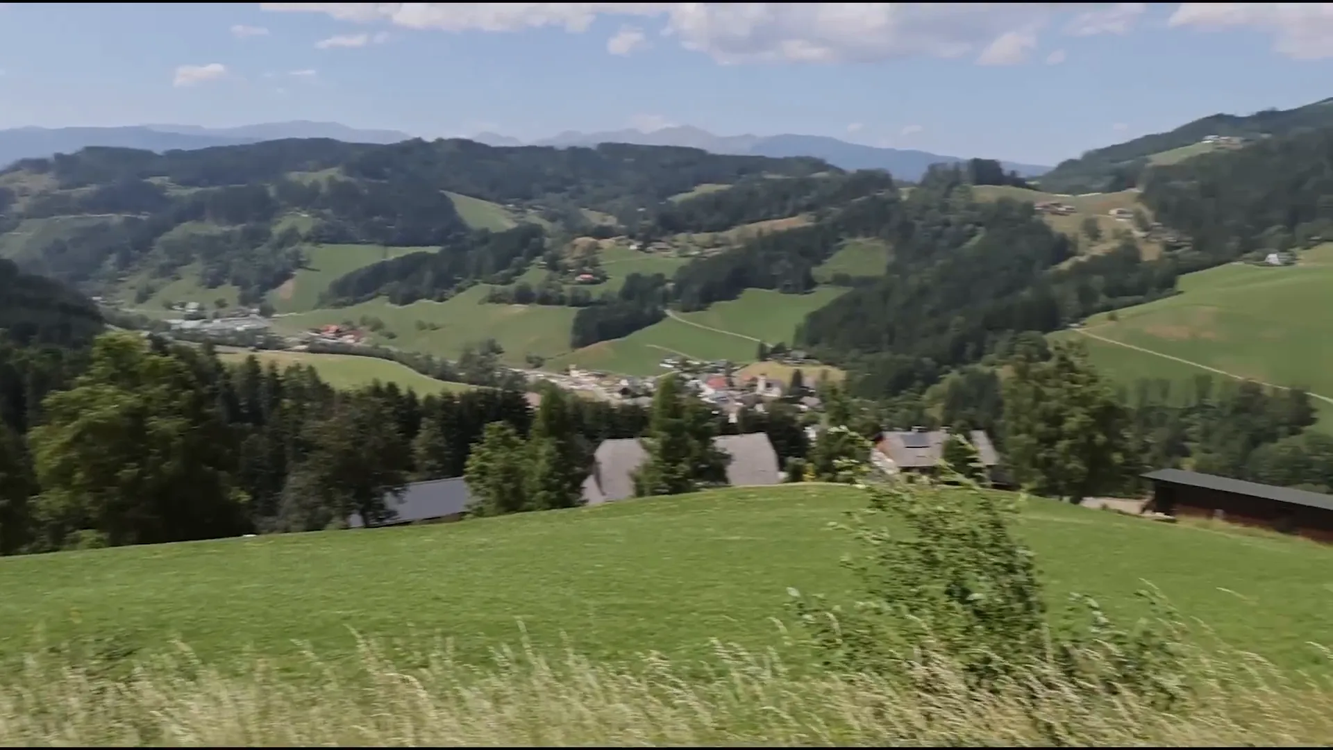 View of the Red Bull Ring with surrounding picturesque scenery