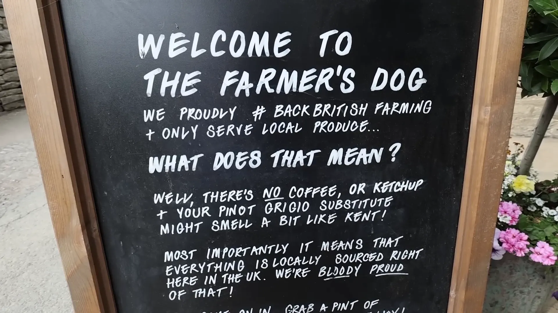 Bacon roll on a bun from Jeremy Clarkson's pub food truck