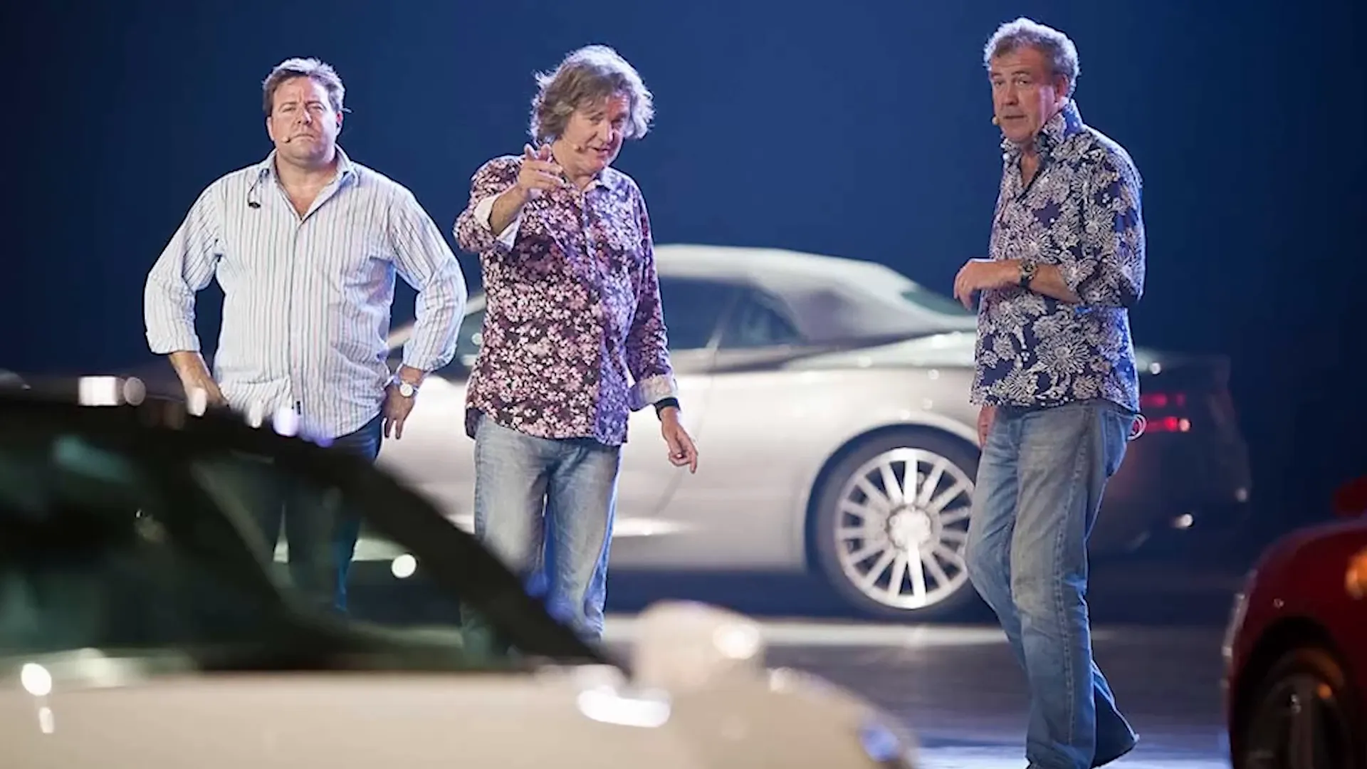Jeremy Clarkson with James May and Shane Jacobson during their stay