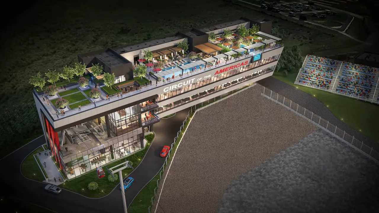Architectural drawing for proposed Turn One hospitality at COTA