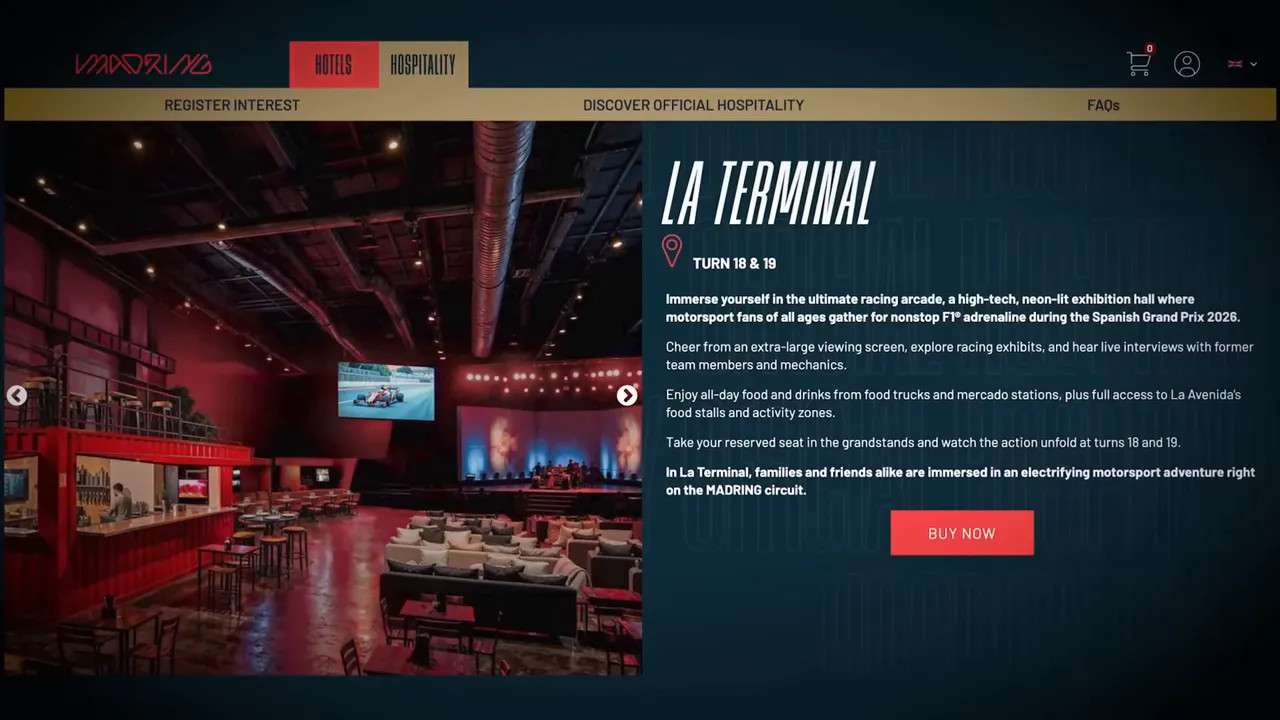 Hospitality layout and options with large indoor halls